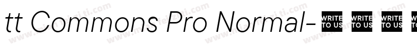 tt Commons Pro Normal字体转换